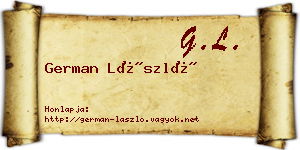 German László névjegykártya