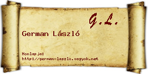 German László névjegykártya